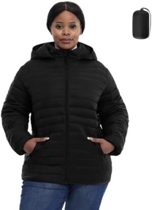 Plus Size Women's Packable Puffer Jacket 1X-6X Water-Resista... Plus Size Women's Packable Puffer Jacket 1X-6X Water-Resista...