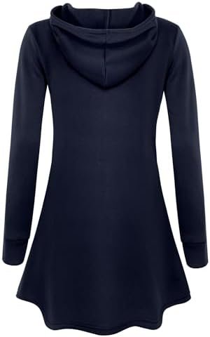 Miusey Womens Zip Up Long Hoodie Jacket Lightweight Tunic Sw...