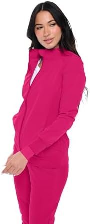 Monarch Uniforms Womens Scrub Jacket Zippered Warm-up Jacket