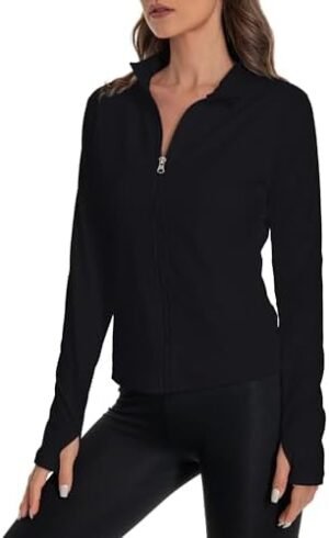 Women's Athletic Full Zip Lightweight Workout Jacket,Outdoor... Women's Athletic Full Zip Lightweight Workout Jacket,Outdoor...