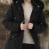 MOERDENG Women's Long Winter Down Coat Thicken Fleece Lined ...