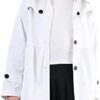 Betusline Girl's Single Breasted Trench Coat Dress Coat Oute...
