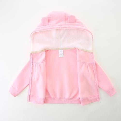 Baby Boy Girl Clothes Zip-Up Hoodies with Sherpa Lining Spri...