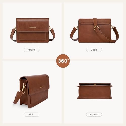 LOVEVOOK Crossbody Bags for Women,Vintage Leather Cross Body...