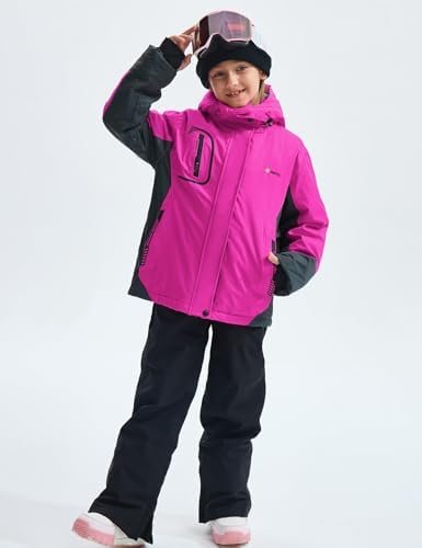 GEMYSE Girl's Waterproof Ski Snow Jacket Fleece Windproof Wi...