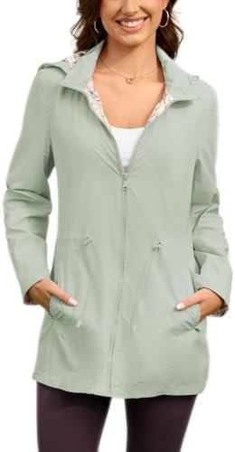 Women's Rain Jacket Long Lightweight Hooded Windbreaker Rain... Women's Rain Jacket Long Lightweight Hooded Windbreaker Rain...