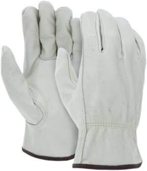 Heavy Duty Durable Cowhide Leather Driver Work Gloves for Tr... Heavy Duty Durable Cowhide Leather Driver Work Gloves for Tr...