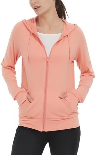 LETAOTAO Womens' Lightweight Zip Up Hoodies Stretch Thin Sum...