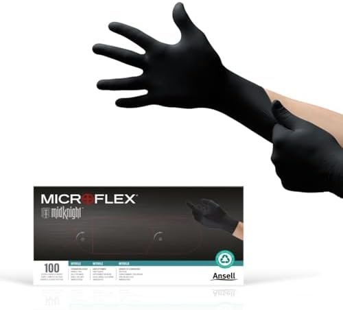 MICROFLEX MidKnight MK-296 Disposable Nitrile Gloves for Mec...