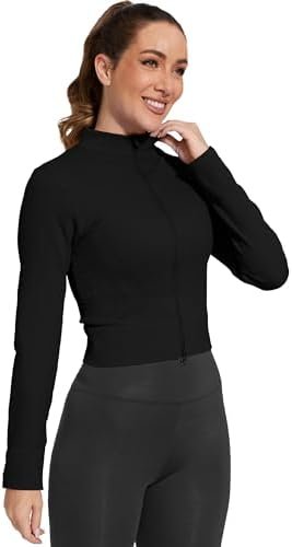 MathCat Seamless Workout Jacket for Woman,Zip Up Long Sleeve...