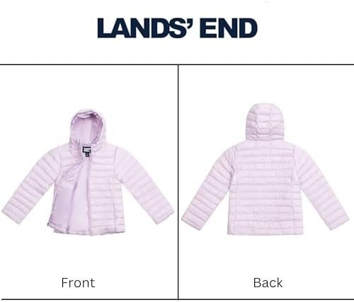 Lands' End Kids Full Zip Lightweight Thermoplume Hooded Jack...