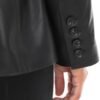 Women's Lambskin Leather Blazer,Fitted Leather Jacket,Button...