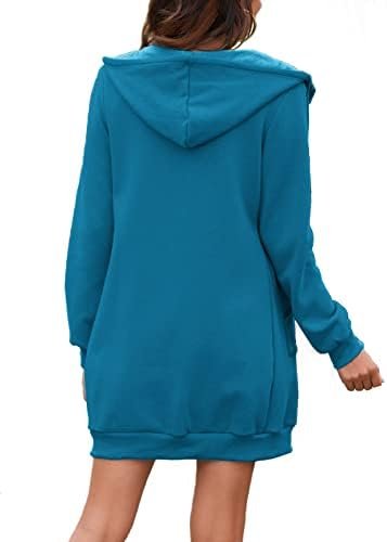 Locryz Women's Casual Pockets Zip Up Hoodies Fleece Tunic Sw...