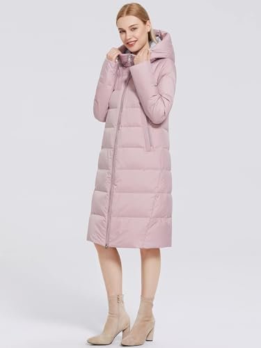 Women's Long Puffer Jacket Casual Zip Up Quilted Hooded Thic...