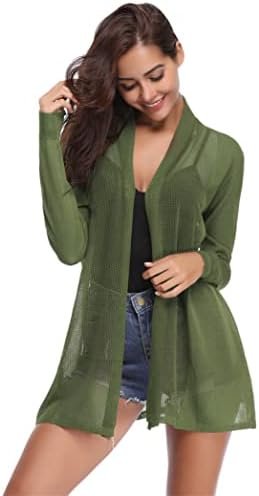 Totatuit Womens Summer Lightweight Sheer Kimono Cardigan Lon...
