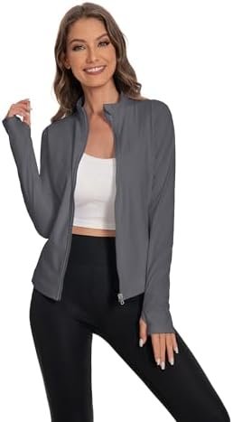 Women's Athletic Full Zip Lightweight Workout Jacket，Outdoor...