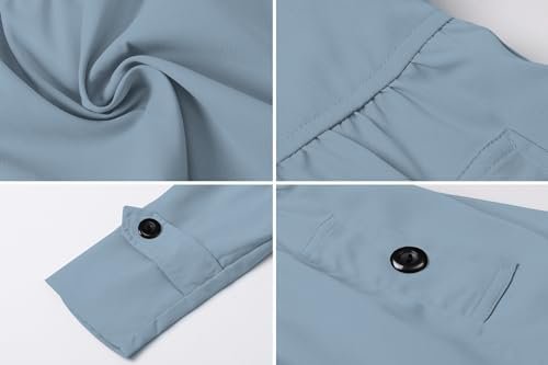 Betusline Girl's Single Breasted Trench Coat Dress Coat Oute...