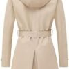 CREATMO US Women's Trench Coat Double-Breasted Classic Lapel...