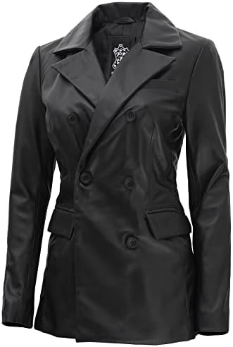fjackets Lambskin Leather 3/4 Coat - A Fusion of Timeless St...