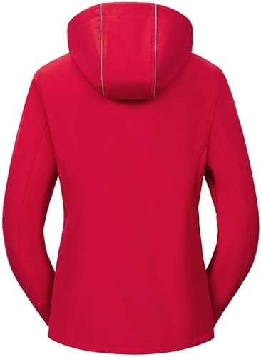 Pursky Women's Softshell Jacket Lightweight Fleece Lined Rai...