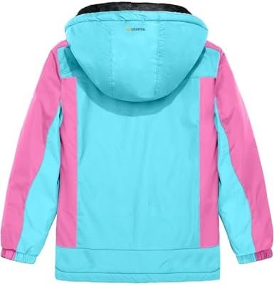 GEMYSE Girl's Waterproof Ski Snow Jacket Hooded Fleece Lined...