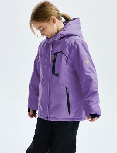 GEMYSE Girl's Waterproof Ski Snow Jacket Fleece Windproof Wi...