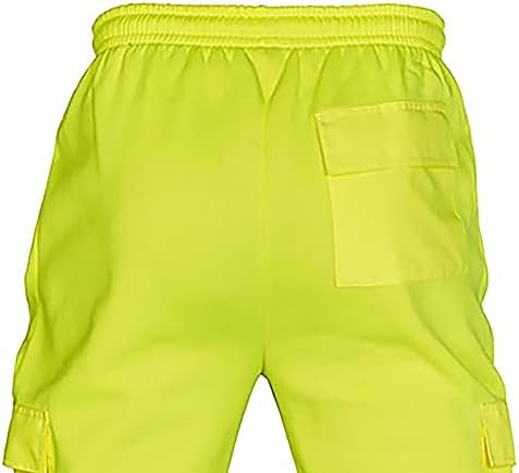 Cargo Joggers Men Elastic High Waisted Jogging Pants Visibil...