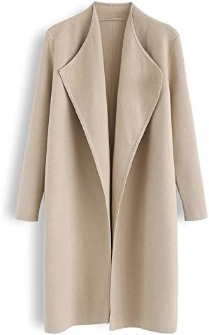 CHICWISH Women's Classy Open Front Knit Coat Cardigan Coatig... CHICWISH Women's Classy Open Front Knit Coat Cardigan Coatig...