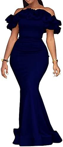 Cololura Sexy Floor-Length Off Shoulder Ruffles Stringy Selv...