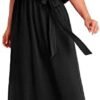 Plus Size Off The Shoulder Maxi Long Casual Beach Dress Pock...