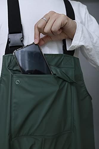 RainRider Workwear Bib Rain Pants for Men Women Heavy Duty T...