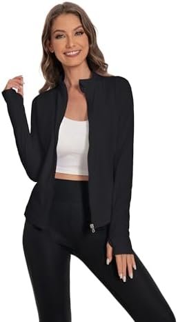 Women's Athletic Full Zip Lightweight Workout Jacket，Outdoor...