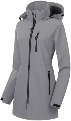 CREATMO US Women's Lightweight Waterproof Long Softshell Tac...