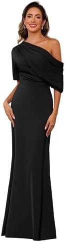 BITALY One Shoulder Satin Mother of The Bride Dress for BITALY One Shoulder Satin Mother of The Bride Dress for Wedd...