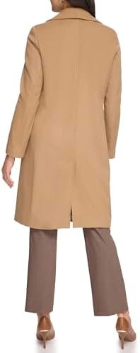 Calvin Klein Women's Full-Length Buttoned Wool Coat (Petite,...