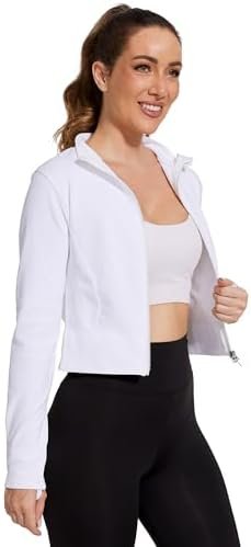 MathCat Seamless Workout Jacket for Woman,Zip Up Long Sleeve...