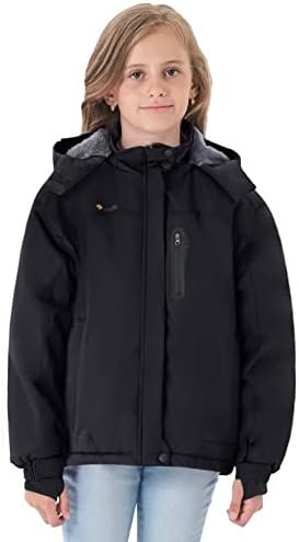 GEMYSE Girl's Waterproof Ski Snow Jacket Hooded Fleece Lined...
