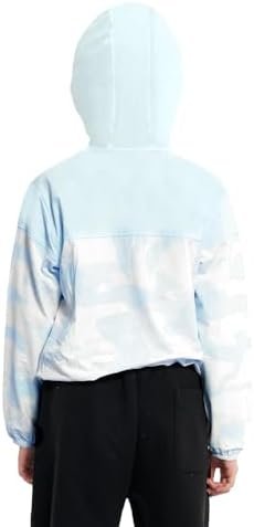 JiAmy Girl's Athletic Hoodie Zip Up Sun Protection Jacket Co...