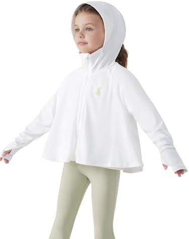 MARC&JANIE Kids Active Zip up Hoodie Girls Lightweight Summe...
