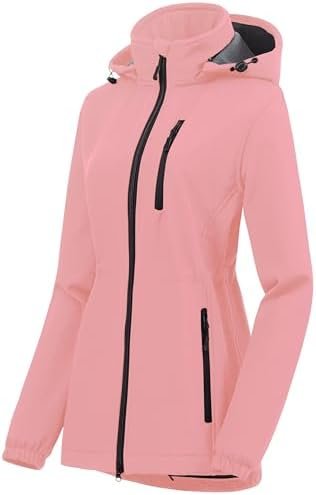 Chrisuno Women's Lightweight Long Softshell Fleece Lined Jac...