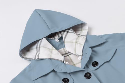 Betusline Girl's Single Breasted Trench Coat Dress Coat Oute...