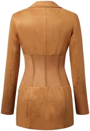 JW PEI Women's Suede Corset Jacket Mini Dress