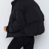UANEO Puffer Jacket Womens Oversized Cropped Puffy Quilted W...