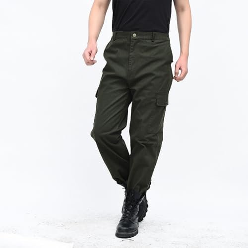 ZEFOTIM Mens Cargo Pants Solid Color Cinch Bottom Athletic P...