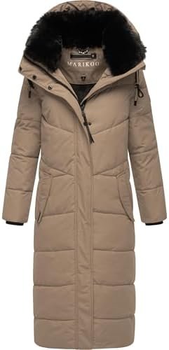 Extra Long Quilted Winter Jacket for Women with Detachable H...