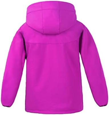 M2C Boys Girls Hooded Windbreaker Fleece Lined Softshell Jac...