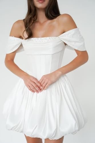 Corset Short Wedding Dresses for Bride Simple Satin Wedding ...