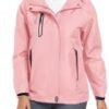 Women's Waterproof Rain Jacket with Detachable Hood Lightwei...