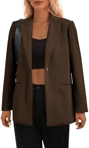 PRETTYGARDEN Women's Winter Corduroy Blazers Jackets Dressy ...