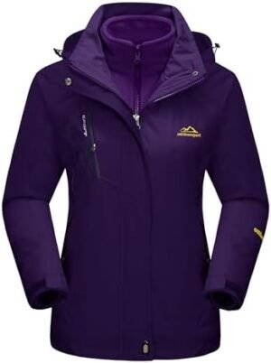 MAGCOMSEN Women's 3-in-1 Winter Coats Snow Ski Jacket Waterp... MAGCOMSEN Women's 3-in-1 Winter Coats Snow Ski Jacket Waterp...